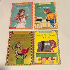 Scholastic Junie B. First Grader Book Collection - Red, Yellow, Blue, Green